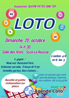 Photo du loto Loto des Quatre Pattes sans Toit