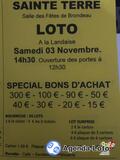 Loto quine Sainte Terre Dimanche 3 novembre 24