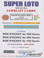 Photo du loto Loto le renard de camblain l'abbe