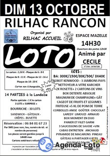 Photo du loto loto rilhac accueil anime par cecile