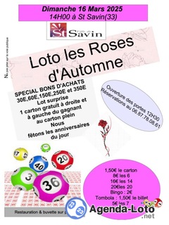 Photo du loto loto des Roses d'automne