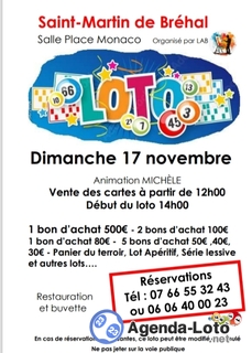 Photo du loto Loto saint Martin de Bréhal