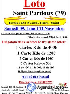 Photo du loto Loto à Saint Pardoux salle des Fêtes