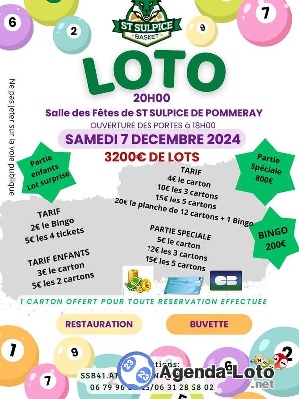 Loto de saint sulpice basket