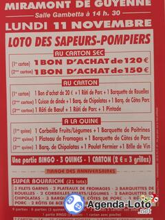 Photo du loto Loto des Sapeurs-Pompiers