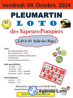 Photo du loto Loto des sapeurs-pompiers