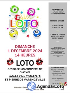 Photo du loto Loto des sapeurs pompiers de Duclair