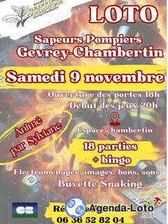 Photo du loto Loto des Sapeurs-Pompiers de Gevrey-Chambertin