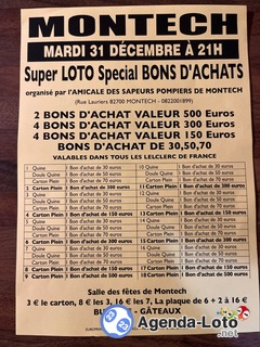 Photo du loto Loto des sapeurs pompiers de montech