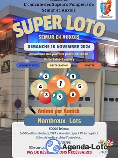 Photo du loto Loto des Sapeurs Pompiers de Semur en Auxois