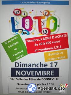 Photo du loto Loto société des fêtes de Dogneville