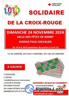 Photo du loto Loto solidaire de la Croix-Rouge française