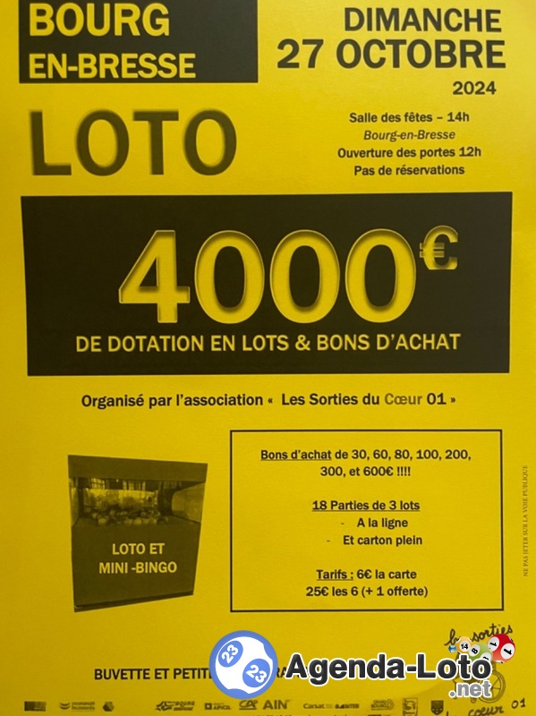 Loto - Sorties du Coeur 01