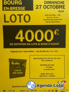 Photo du loto Loto - Sorties du Coeur 01