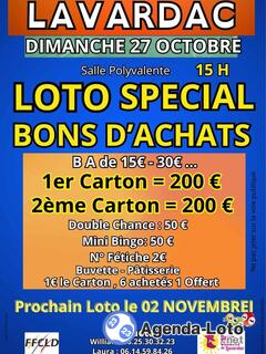 Photo du loto Loto spécial bon d'achat