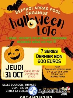 Photo du loto Loto spécial halloween organisé Beffroi Arras pool