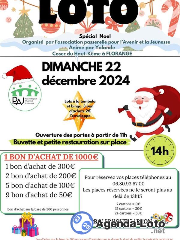 - Loto spécial Noël - (Passerelle avenir Jeunesse)