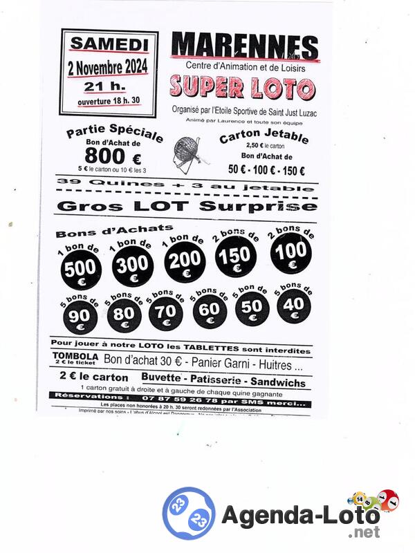 loto speciale bon d'achat