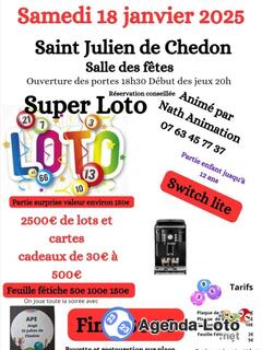 Photo du loto Loto de st julien de chedon