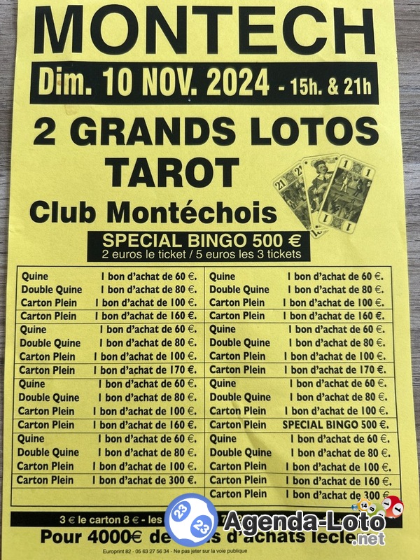 Loto Tarot Club Montéchois