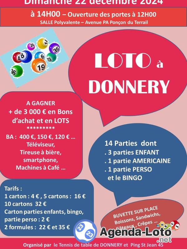 LOTO Tennis de Table Donnery et Ping St Jean