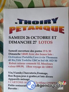 Photo du loto Loto thoiry pétanque