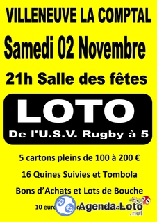 Photo du loto Loto traditionnel de l'usv rugby à 5