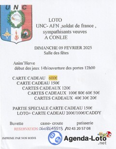 Photo du loto Loto unc afn