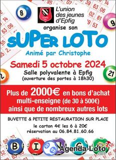 Photo du loto Loto union des jeunes d'epfig anime par christophe