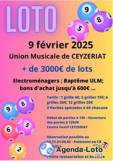 Photo du loto LOTO - Union Musicale Ceyzériat