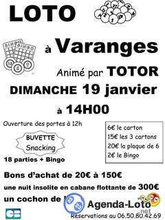 Photo du loto Loto à Varanges