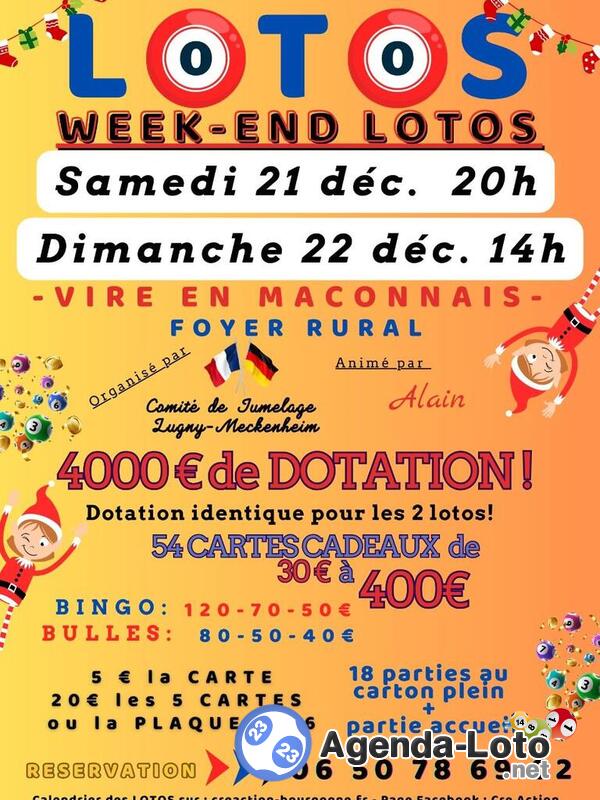 Loto week end comite lugny-meckenheim