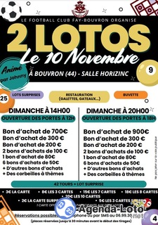 Photo du loto LOTOS FCFB - 2 lotos : 14h et 20h