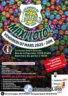 Photo du loto Maxi loto du basket enfants du forez feurs-rozier