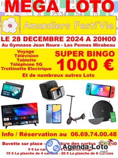 Photo du loto MEGA LOTO Amandiers Festi’Vie