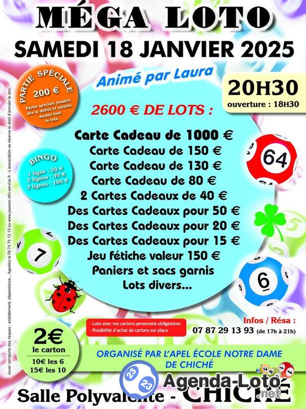 Mega loto ape notre dame de chiche