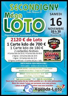 Photo du loto Méga loto Association RTXXL