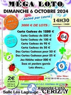 Photo du loto Mega loto c.o.c football de cerizay