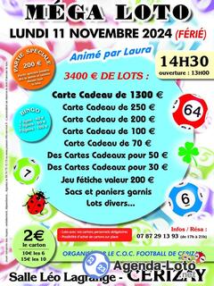 Photo du loto Mega loto c.o.c football de cerizay