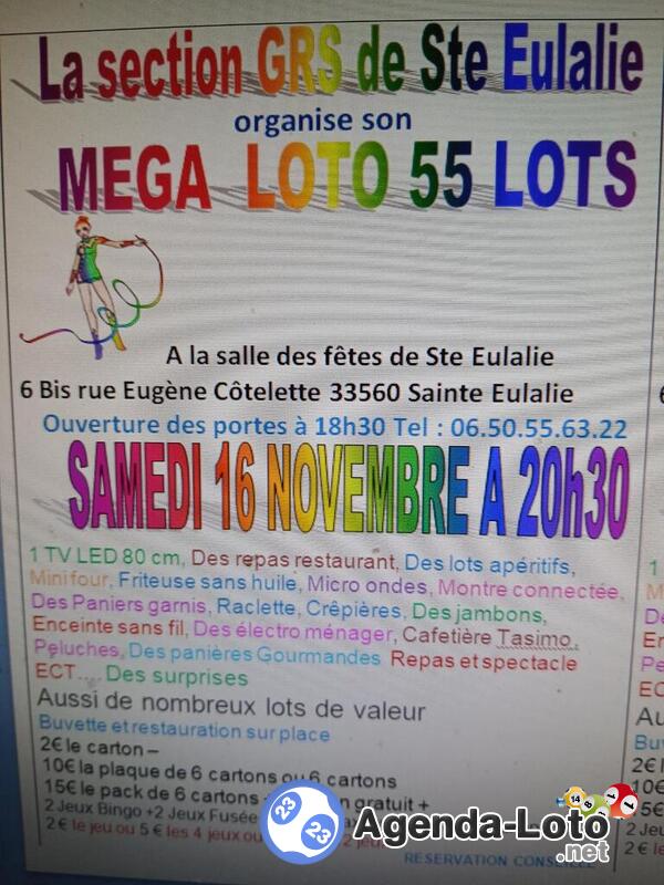 Mega loto du club jsse grs de sainte eulalie