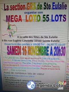 Photo du loto Mega loto du club jsse grs de sainte eulalie