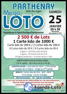 Photo du loto Méga loto du Sport Nautique Parthenay