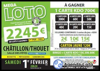 Photo du loto Méga Loto Du Tennis de Table de Chatillon 79