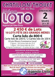 Photo du loto Méga loto de Gatin Emois