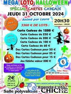 Photo du loto Méga loto halloween Association Entraide 79