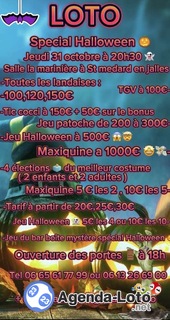 Photo du loto Mega loto Halloween déguisement non obligatoire