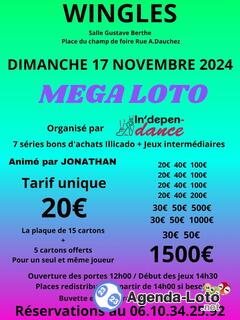 Photo du loto Méga loto In'dependance