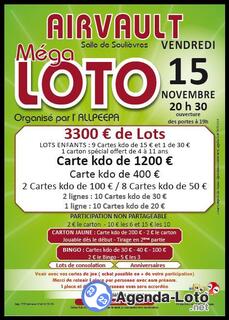 Photo du loto Méga loto de L'ALLPEEPA