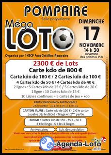 Photo du loto Méga Loto de L'ESCP Foot Chatillon Pompaire