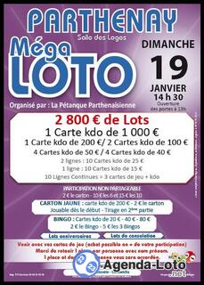 Photo du loto Méga loto de la Pétanque Parthenaisienne